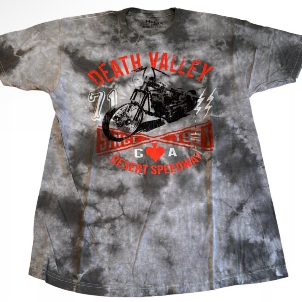 Helix Tie Dye Short Sleeve T Shirt Death Valley Desert Speedway Motorcycle XL